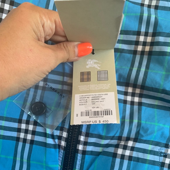 { Burberry } Harrington Reversible Jacket Boys - Picture 7 of 8